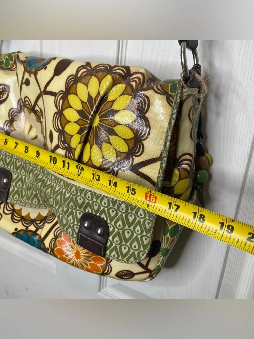 Fossil Color Coated Canvas Shoulder Crossbody Computer Bag Travel Bag